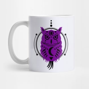 Owl Geometrical Tribal Purple Mug